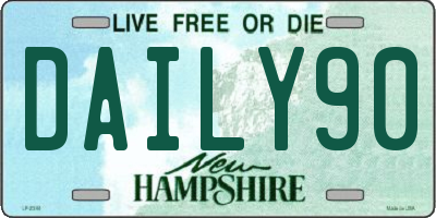 NH license plate DAILY90