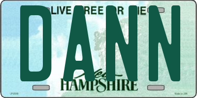 NH license plate DANN