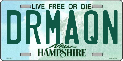 NH license plate DRMAQN
