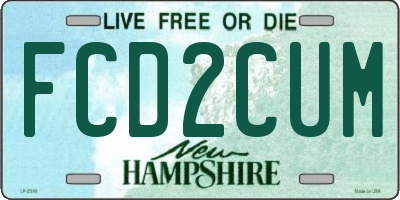 NH license plate FCD2CUM