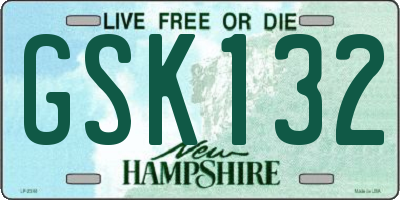NH license plate GSK132