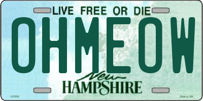 NH license plate OHMEOW
