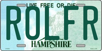 NH license plate ROLFR