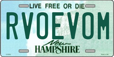 NH license plate RVOEVOM