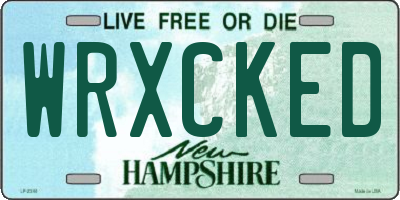 NH license plate WRXCKED