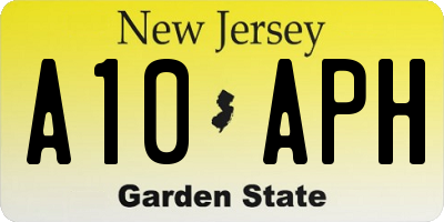 NJ license plate A10APH