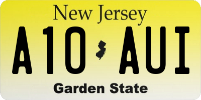 NJ license plate A10AUI