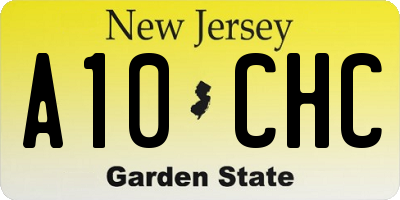 NJ license plate A10CHC