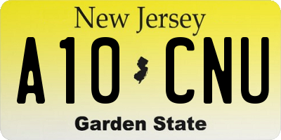 NJ license plate A10CNU