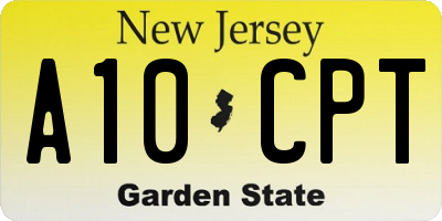 NJ license plate A10CPT