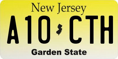NJ license plate A10CTH