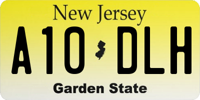NJ license plate A10DLH