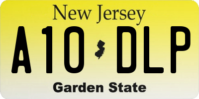 NJ license plate A10DLP