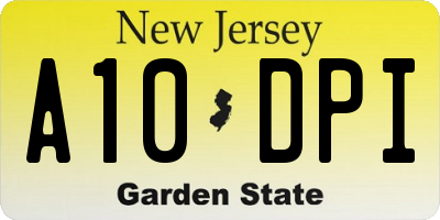 NJ license plate A10DPI