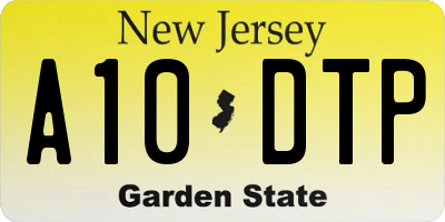 NJ license plate A10DTP