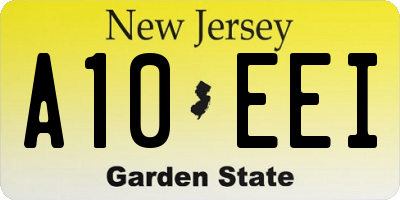 NJ license plate A10EEI