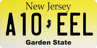 NJ license plate A10EEL