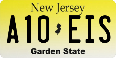 NJ license plate A10EIS