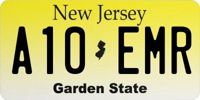 NJ license plate A10EMR
