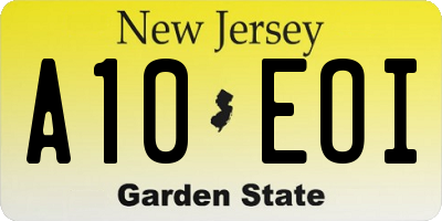 NJ license plate A10EOI