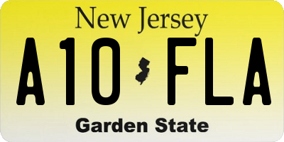 NJ license plate A10FLA