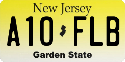 NJ license plate A10FLB