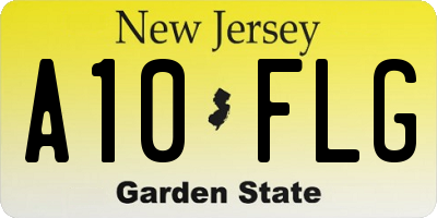 NJ license plate A10FLG