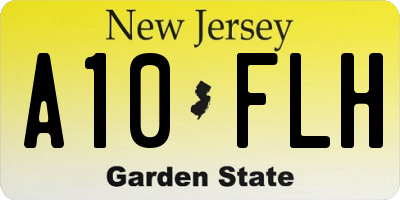 NJ license plate A10FLH