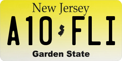 NJ license plate A10FLI
