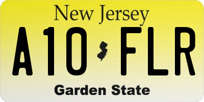 NJ license plate A10FLR