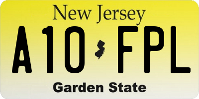 NJ license plate A10FPL