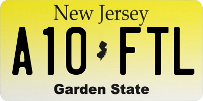 NJ license plate A10FTL