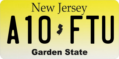 NJ license plate A10FTU