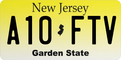 NJ license plate A10FTV