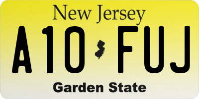 NJ license plate A10FUJ
