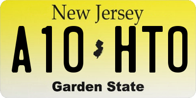 NJ license plate A10HTO
