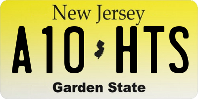 NJ license plate A10HTS