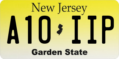 NJ license plate A10IIP