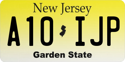 NJ license plate A10IJP