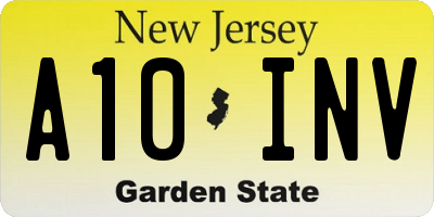 NJ license plate A10INV