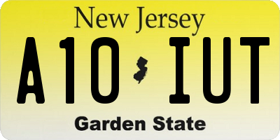 NJ license plate A10IUT