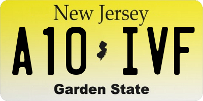NJ license plate A10IVF