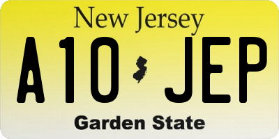 NJ license plate A10JEP