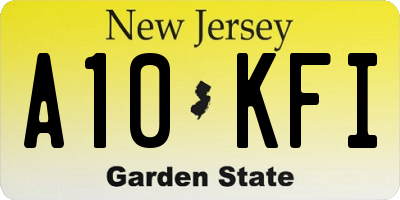 NJ license plate A10KFI