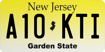 NJ license plate A10KTI