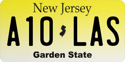 NJ license plate A10LAS