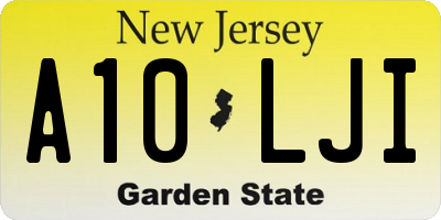 NJ license plate A10LJI