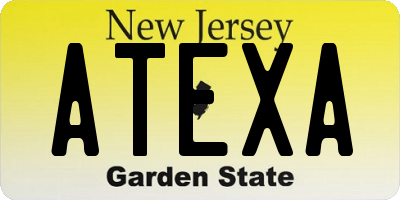 NJ license plate ATEXA