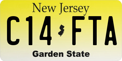 NJ license plate C14FTA