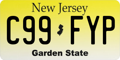 NJ license plate C99FYP